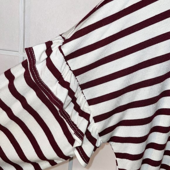 Cotton Bleu Striped Ruffle Drop Shoulder - Picture 8 of 8